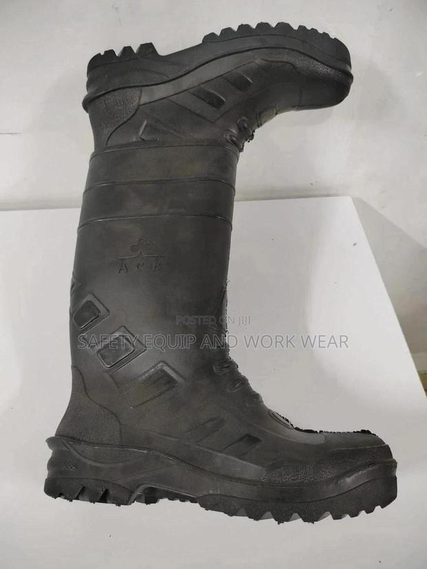 Black Steel Toe Gumboots - main view