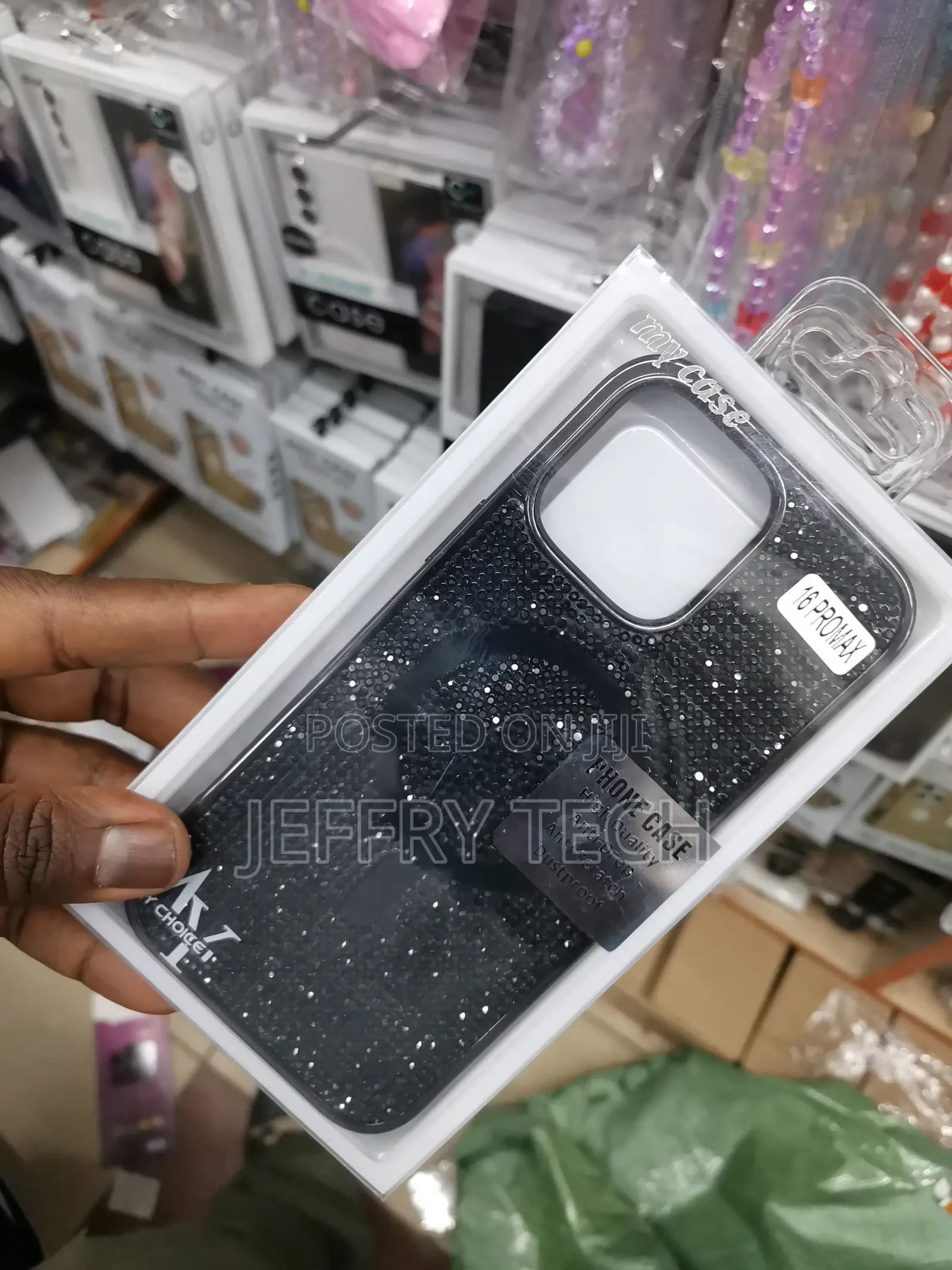 16 Pro Max Case Glitter Compatible With Magsafe-Black
