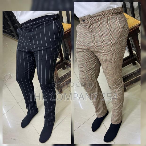 Plaid Mens Authentic Vintage Official Business Trousers