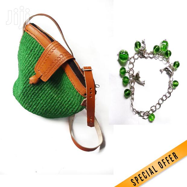 Green Sisal Kiondo Plus Anklet - main view