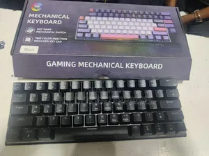 All Black Mechanical Keyboard With RGB Lighting