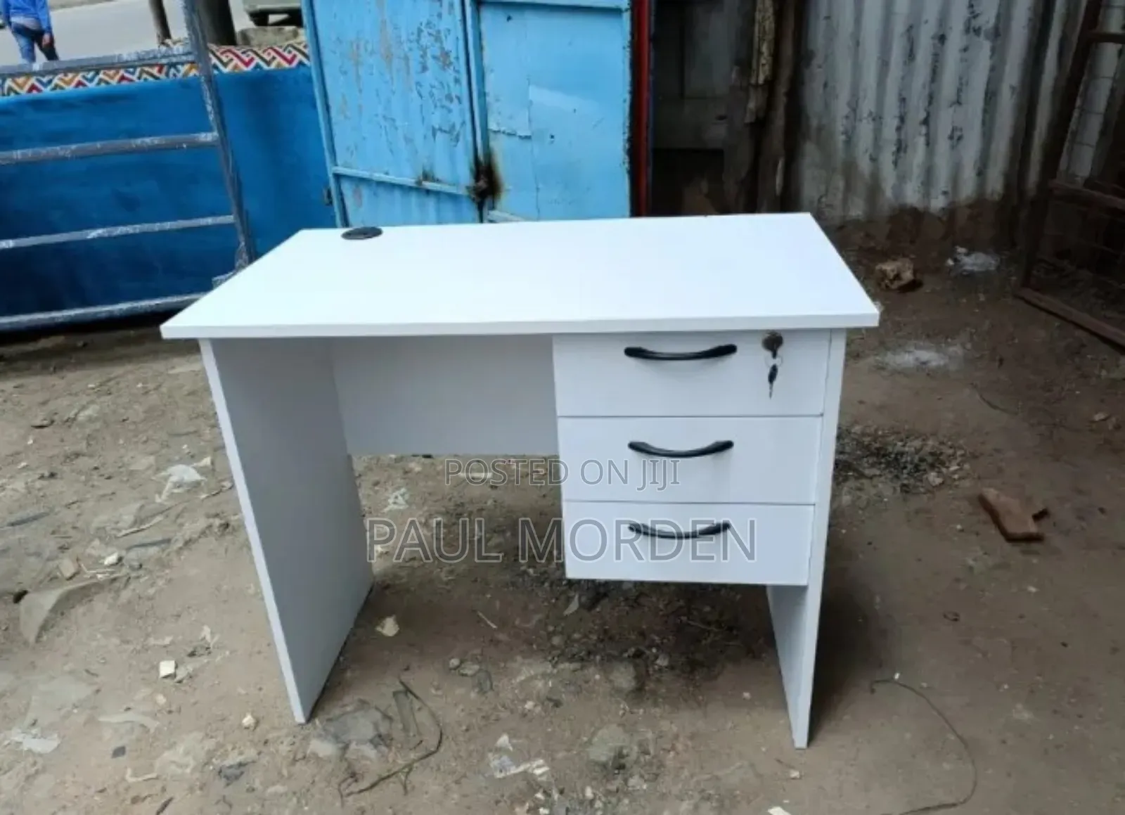 White Computer Table 90cm