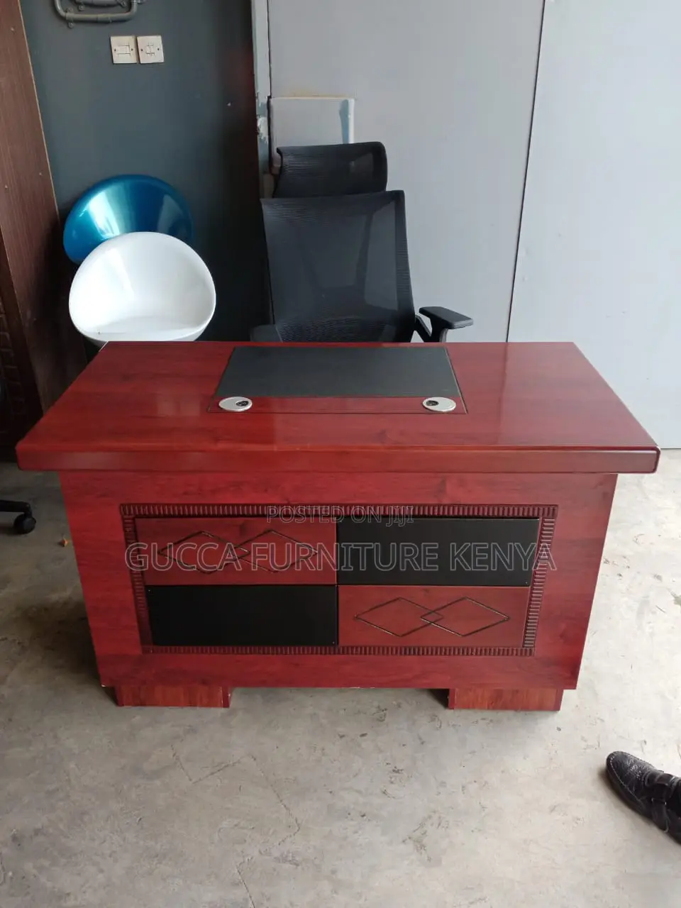 Office Tables:1.2 Meters Executive Mahogany Study Table