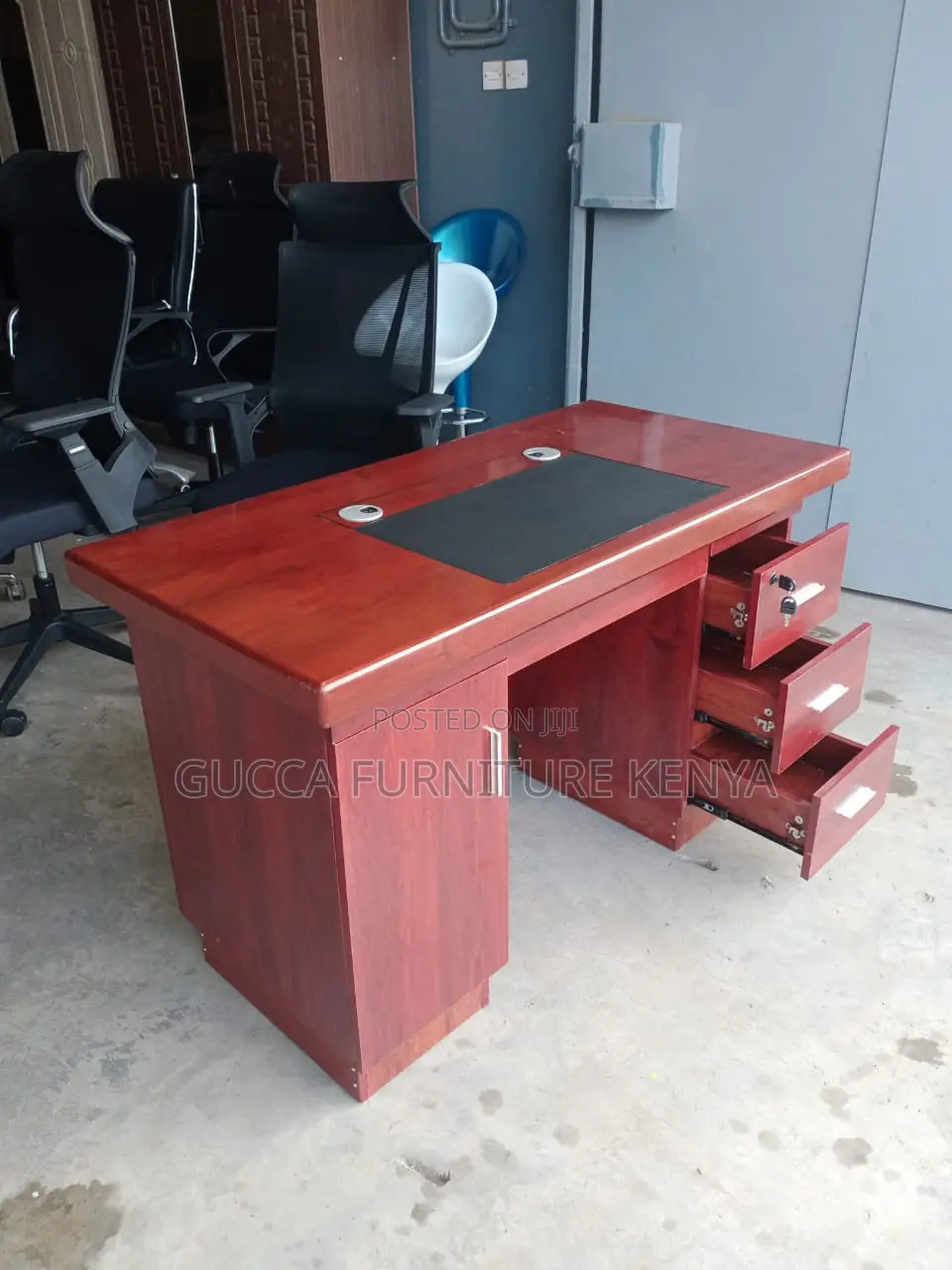 Office Tables:1.2 Meters Executive Mahogany Study Table