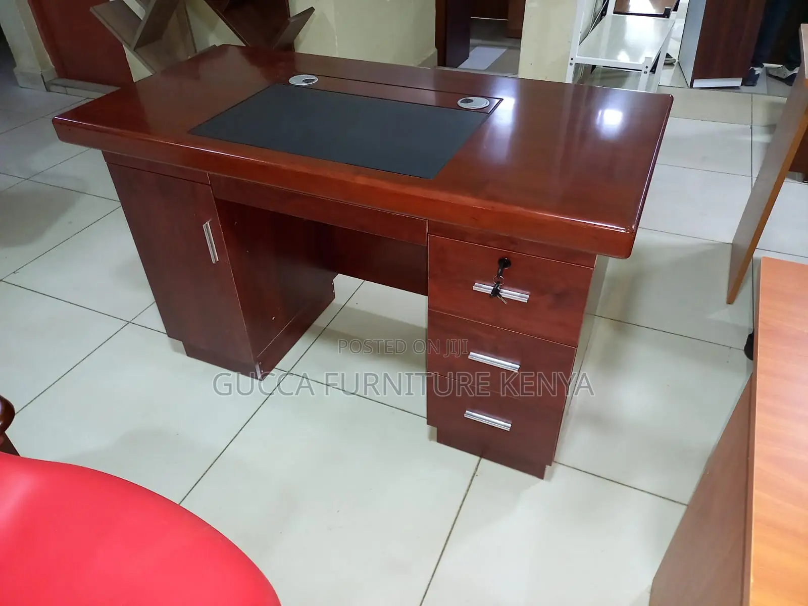 Office Tables:1.2 Meters Executive Mahogany Study Table