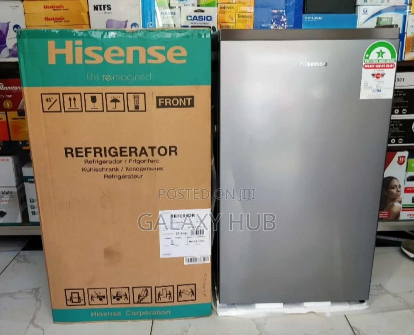 Hisense Single Door Fridge 94lts Silver Top Freezer Ref094dr