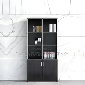 Cabinets: Clear View 2-Door Wood Office Storage Cabinet