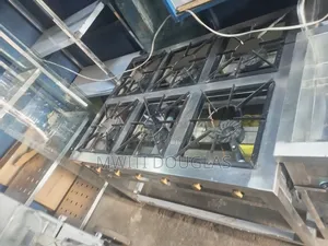 Complete Fine Stainless Steel Six Burner Gas Cooker
