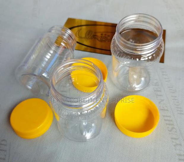 Empty 1/2kg Plastic Honey Jars - main view