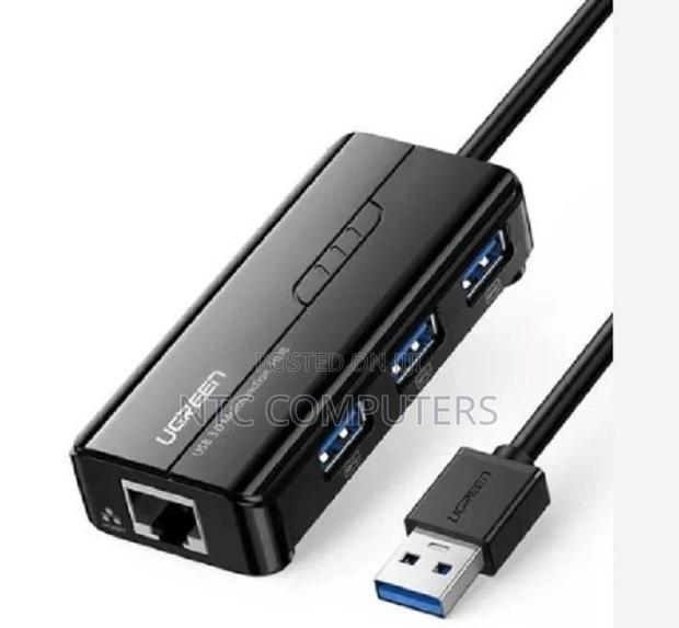 UGREEN USB-A 3.0 Hub (3 USB 3.0) With Gigabit Ethernet Adapt