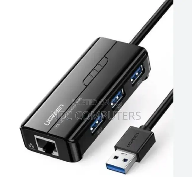 UGREEN USB-A 3.0 Hub (3 USB 3.0) With Gigabit Ethernet Adapt