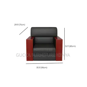 Sofas:5-Seater Pu Leather Executive Reception Office Sofa