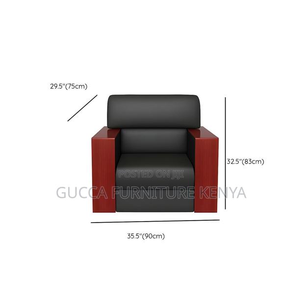 Sofas:5-Seater Pu Leather Executive Reception Office Sofa - thumbnail 5