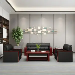 Sofas:5-Seater Pu Leather Executive Reception Office Sofa