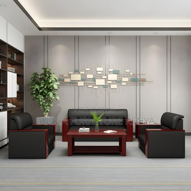 Sofas:5-Seater Pu Leather Executive Reception Office Sofa