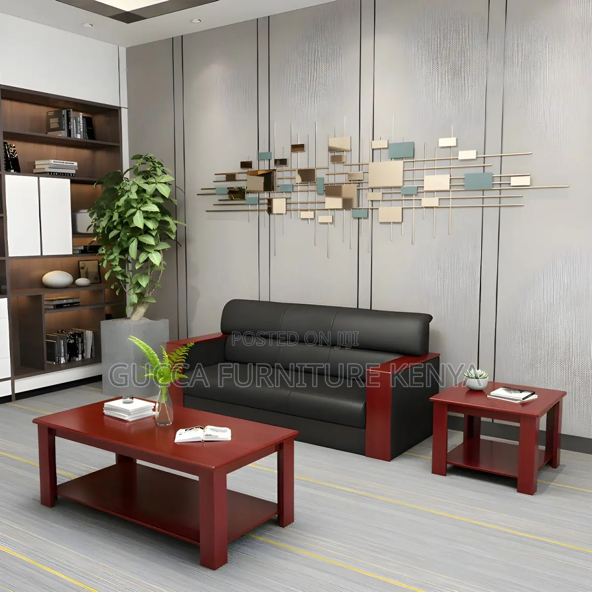 Sofas:5-Seater Pu Leather Executive Reception Office Sofa