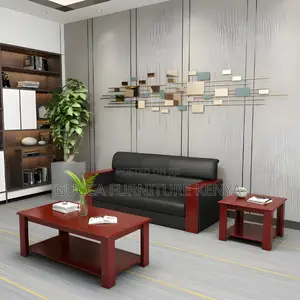 Sofas:5-Seater Pu Leather Executive Reception Office Sofa