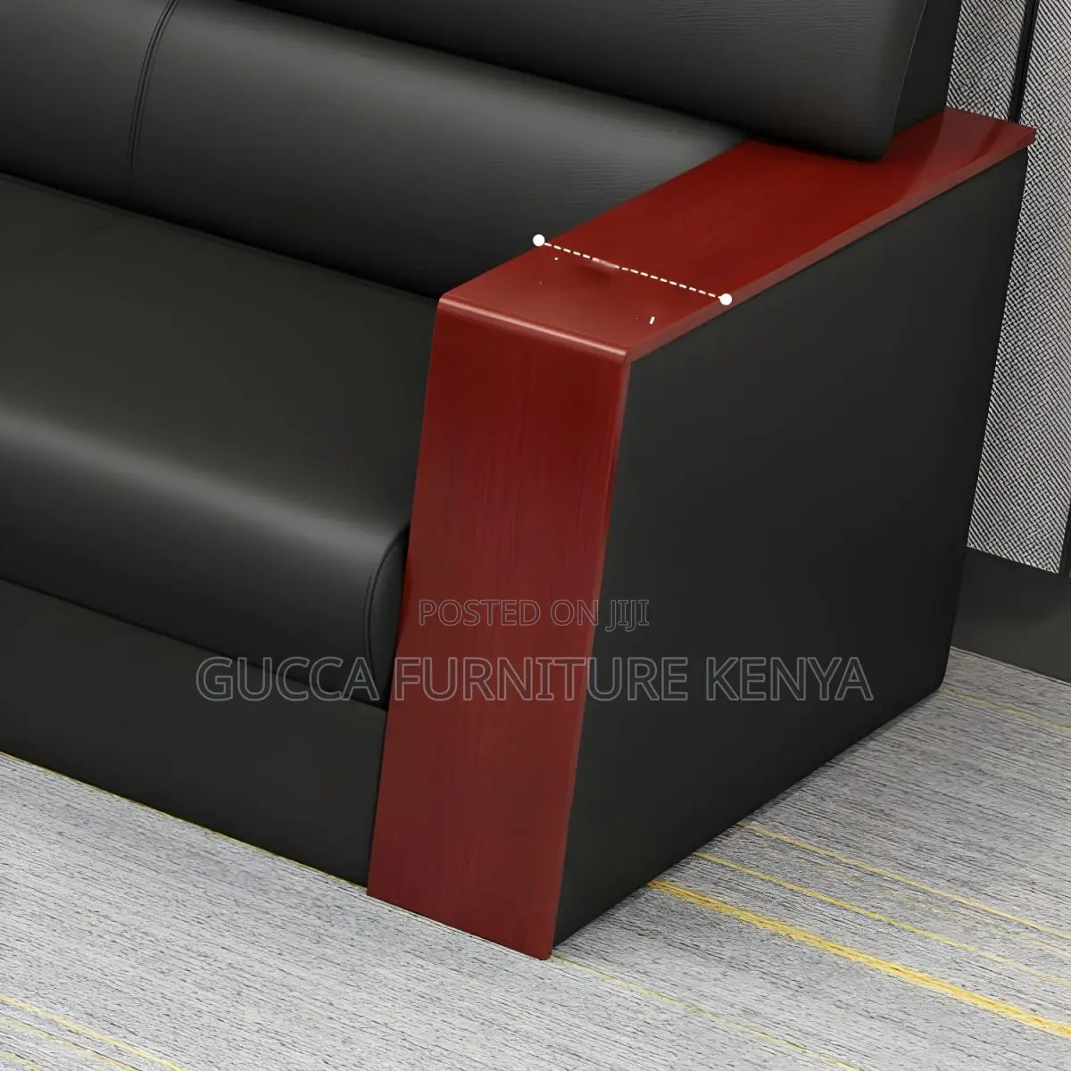 Sofas:5-Seater Pu Leather Executive Reception Office Sofa