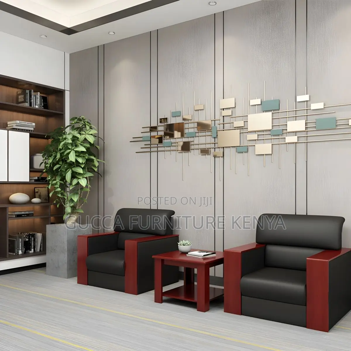 Sofas:5-Seater Pu Leather Executive Reception Office Sofa