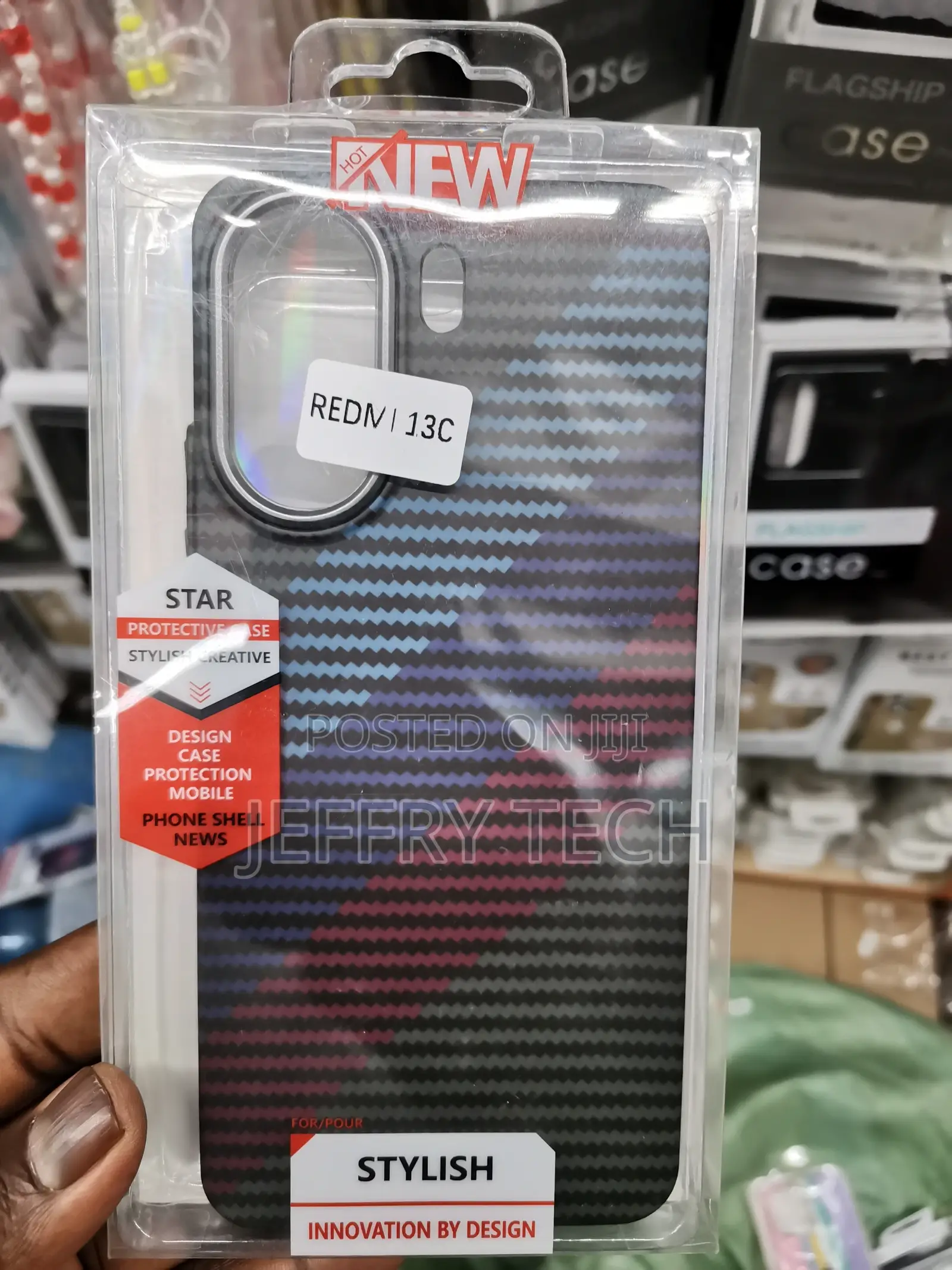 Xiaomi Redmi 13C Carbon Fibre Phone Cover Case