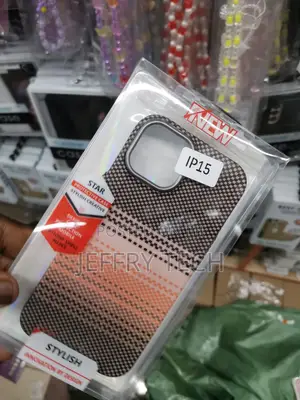 Carbon Fibre Texture Relief Protective Case for iPhone 15