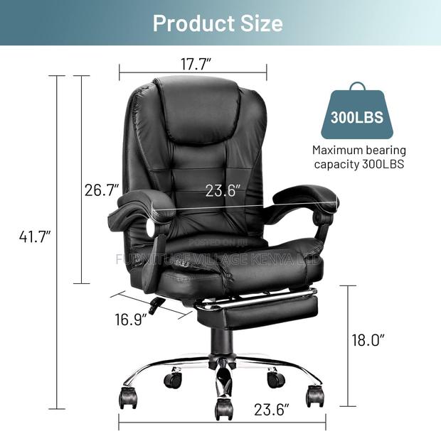 Office Seats; Managerial Executive Chair With Foot Rest - thumbnail 5