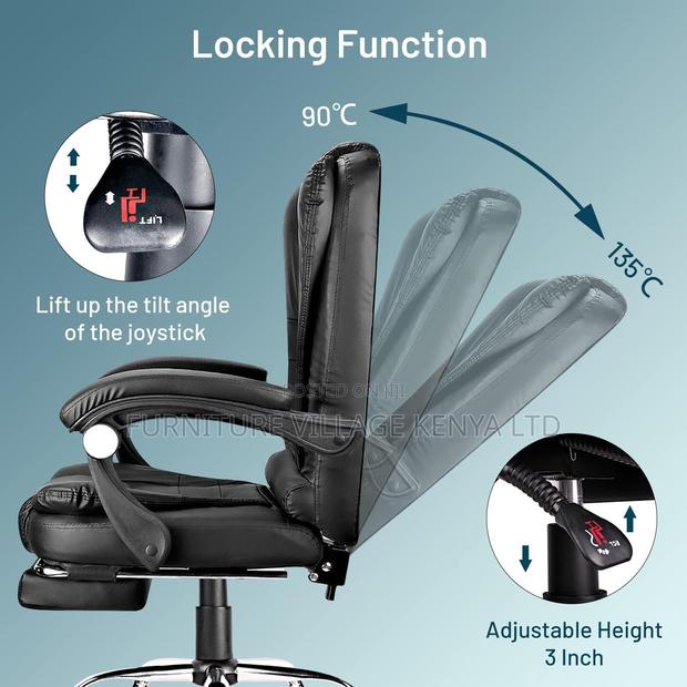Office Seats; Managerial Executive Chair With Foot Rest - thumbnail 7
