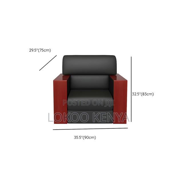 Sofas:5-Seater Pu Leather Executive Reception Office Sofa - thumbnail 5