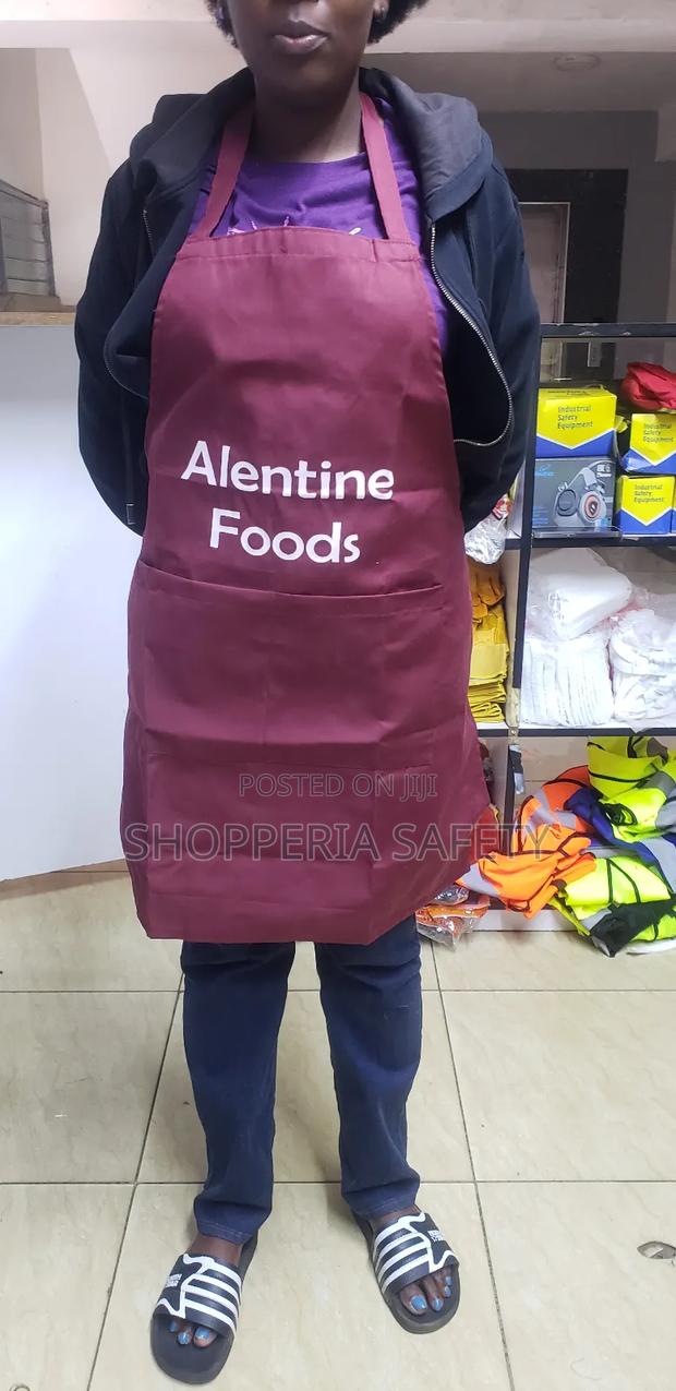 Full Branded Apron- Maroon - main view