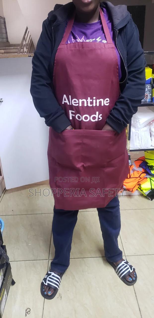 Full Branded Apron- Maroon - thumbnail 3