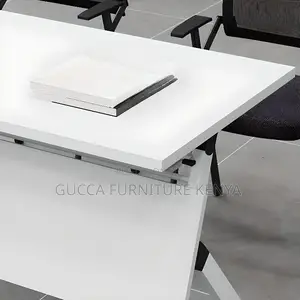Office Table:Compact Foldable Study Table With Caster Wheels