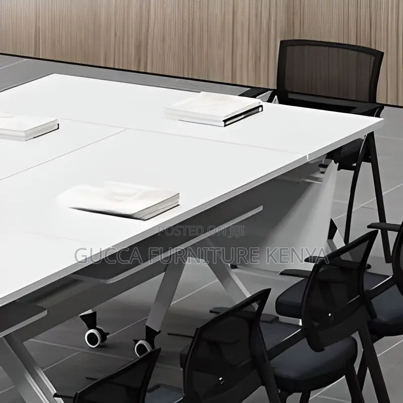Office Table:Compact Foldable Study Table With Caster Wheels