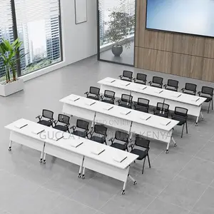 Office Table:Compact Foldable Study Table With Caster Wheels