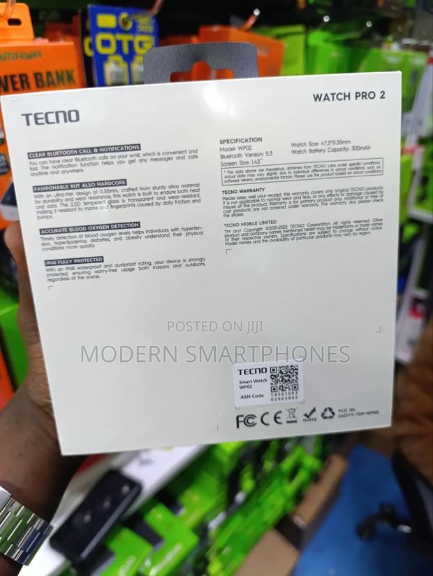 Tecno Watch Pro 2 Smart Watch Wireless Call Amoled Display - thumbnail 3