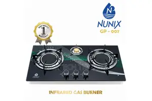 Nunix 3burner Infrared Table Top Gas Cooker