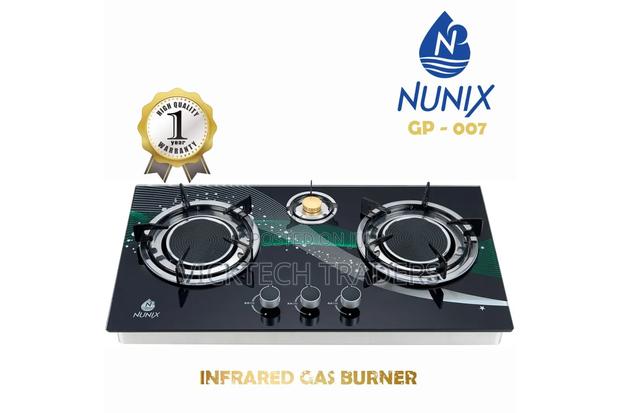 Nunix 3burner Infrared Table Top Gas Cooker