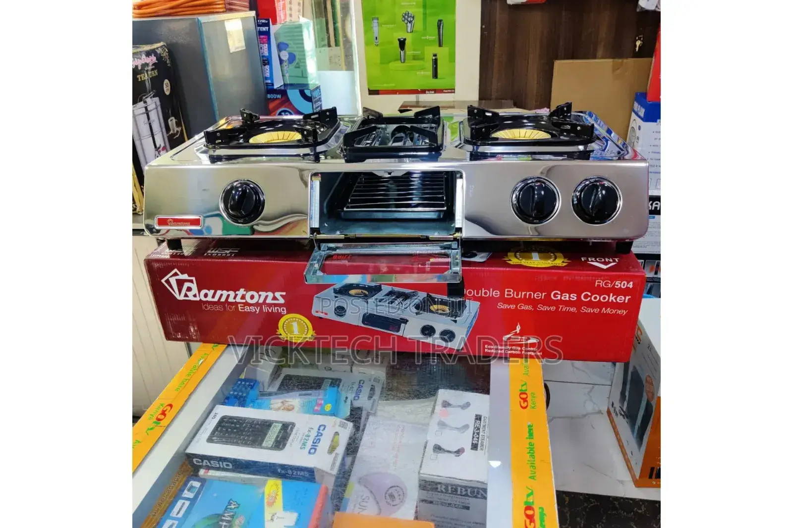 Ramtons 2burner Cooker With Grill RG504