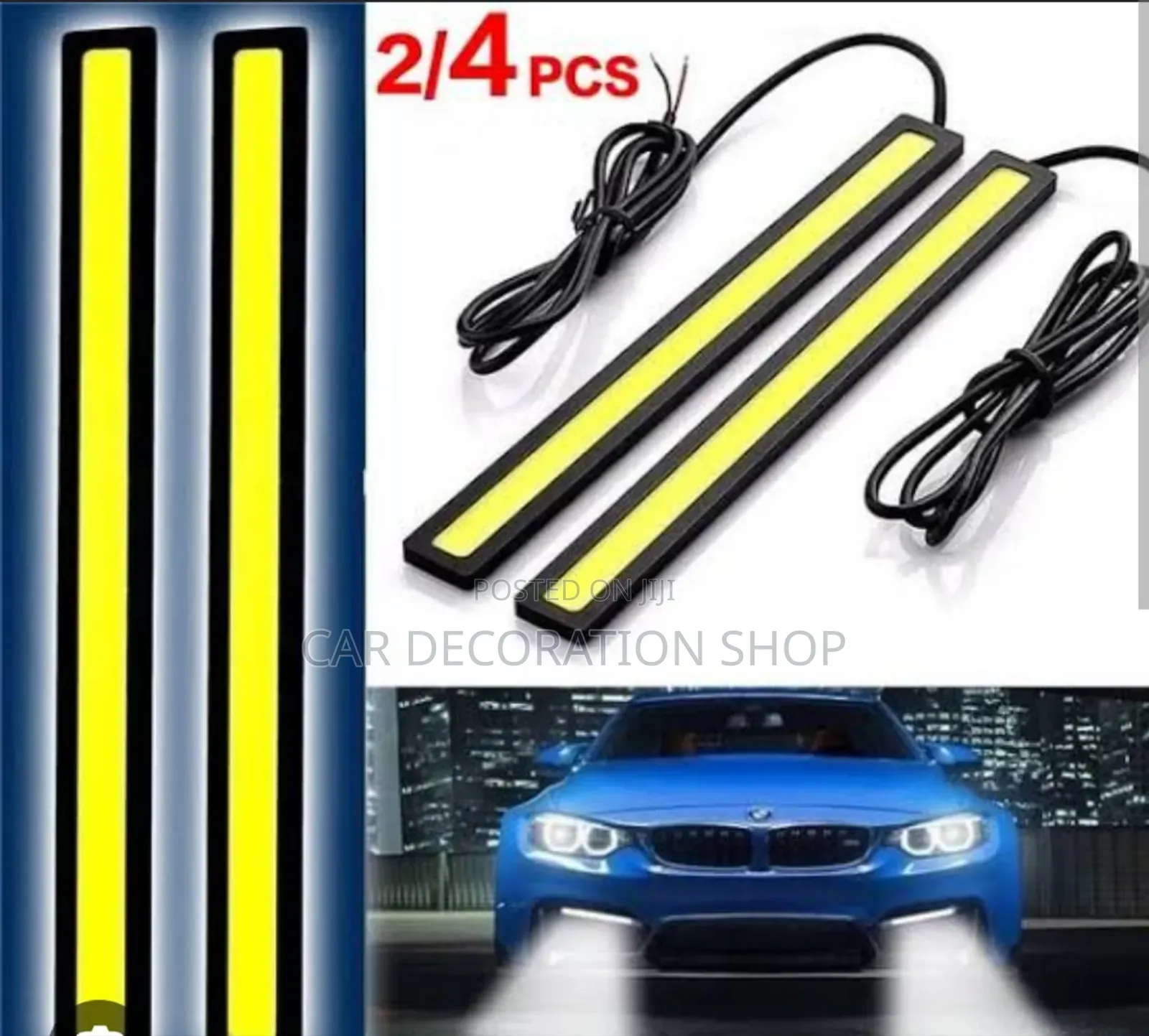 2pcs Clear Bumper Day Time Running Light