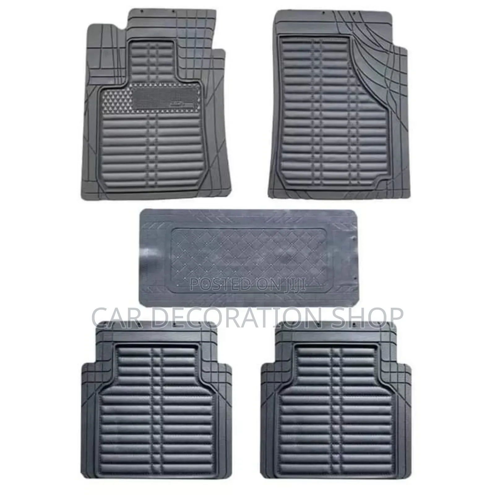Wide 3D Black 5pc Carpet Floor Mats