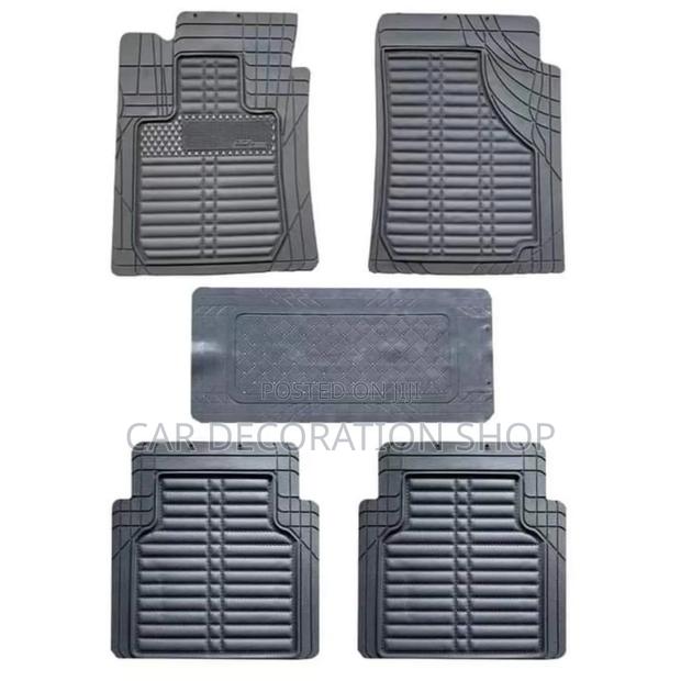 Wide 3D Black 5pc Carpet Floor Mats