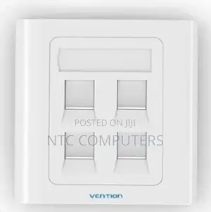 Vention 4 Port Wall Faceplate White 86 Type