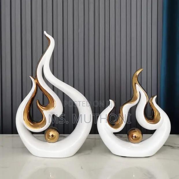 2pcs Set Decoration Ornament Statue Decor - thumbnail 2
