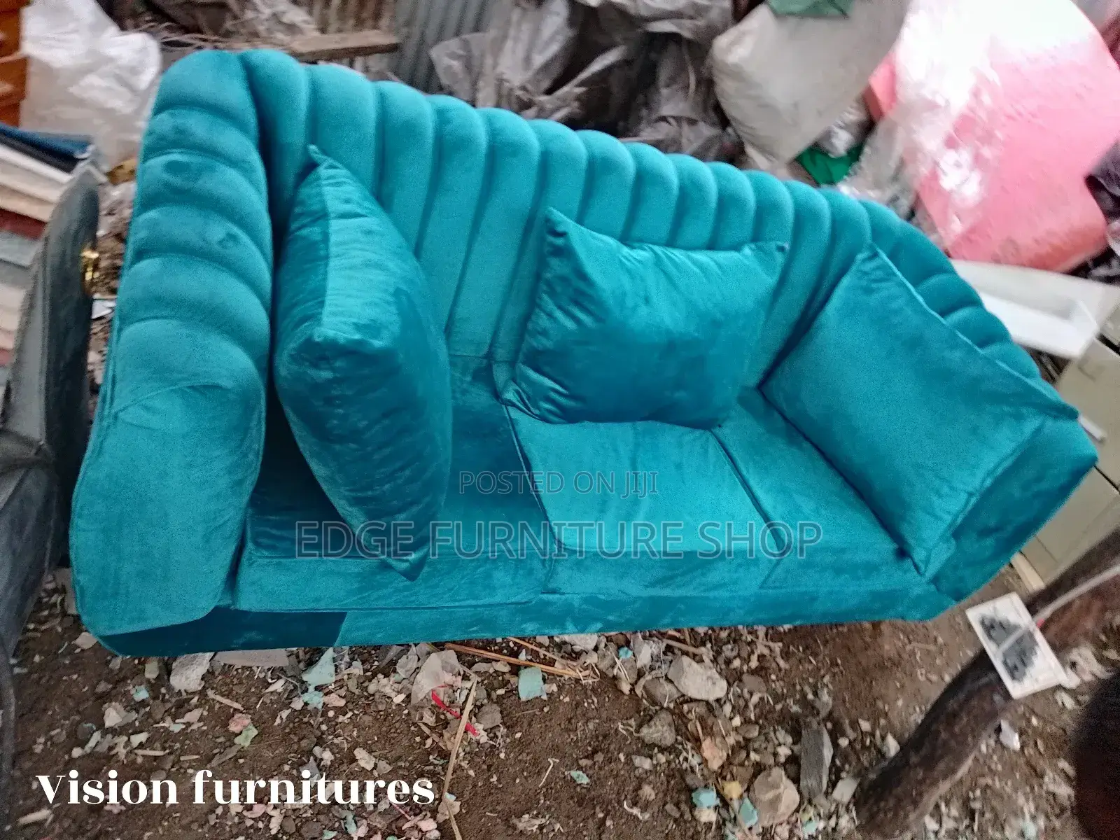 Blue Three Seater at New Vision Furnitures