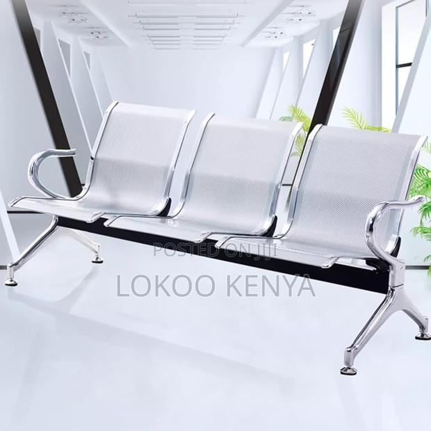 Office Bench :Office/Hospital With Armrest, Backrest 3-Link
