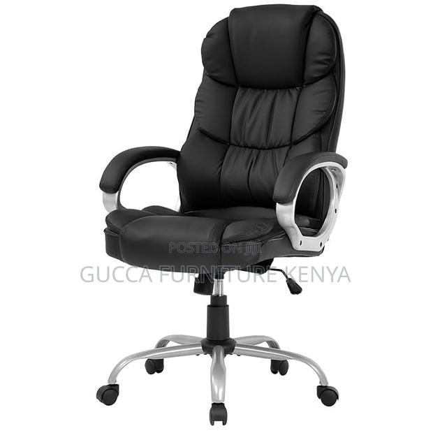 Office Chairs: Executive PU Leather Task Chair With Armrest - thumbnail 3