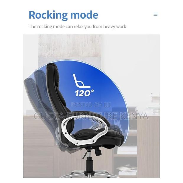 Office Chairs: Executive PU Leather Task Chair With Armrest - thumbnail 7