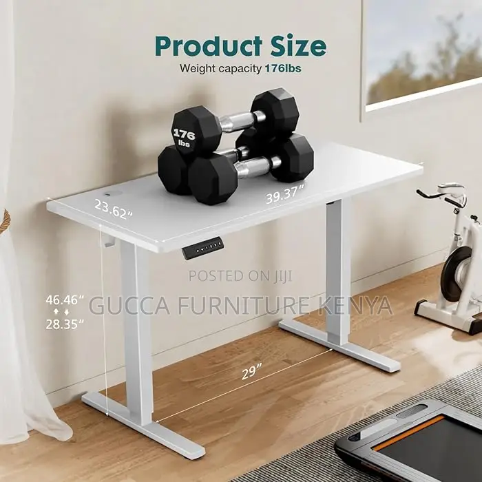 Office Tables: Ergonomic Rising Sit Stand Computer Table