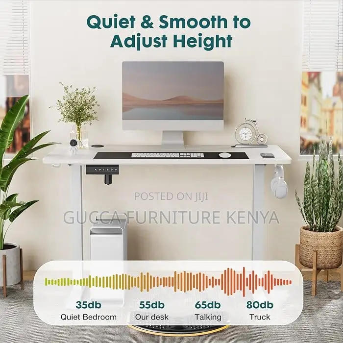 Office Tables: Ergonomic Rising Sit Stand Computer Table