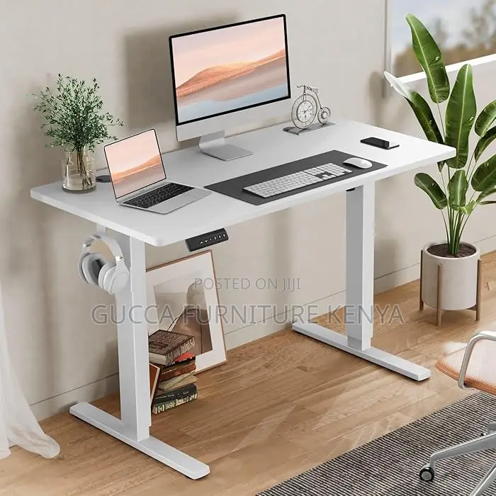 Office Tables: Ergonomic Rising Sit Stand Computer Table