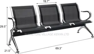 Office Benches; 3-Seat Waiting Room Chairs Set